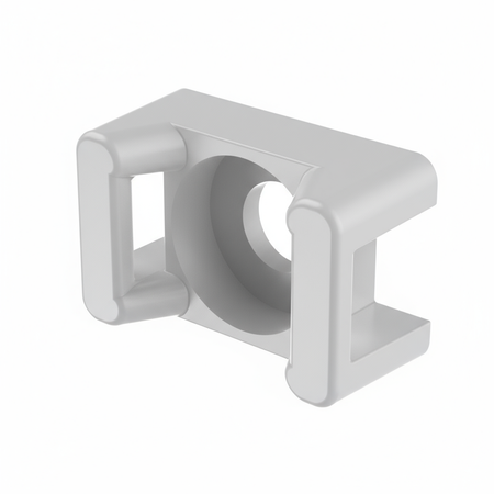 Panduit TM2R6-C Cable Tie Mount, Natural, PA 6.6, 0.63x0.43", #6 Rivet, PK100