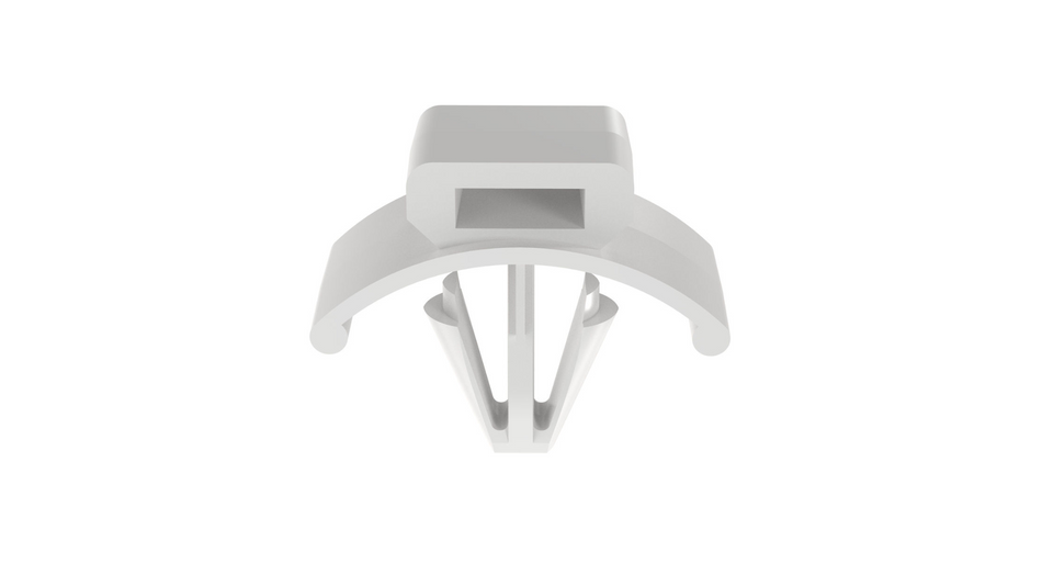 Panduit PWMS-H25-C Winged Push Barb Cable Tie Mount, Natural, 0.75" Length, Nylon 6.6, 100/Bag