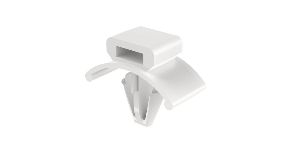 Panduit PWMS-H25-C Winged Push Barb Cable Tie Mount, Natural, 0.75" Length, Nylon 6.6, 100/Bag