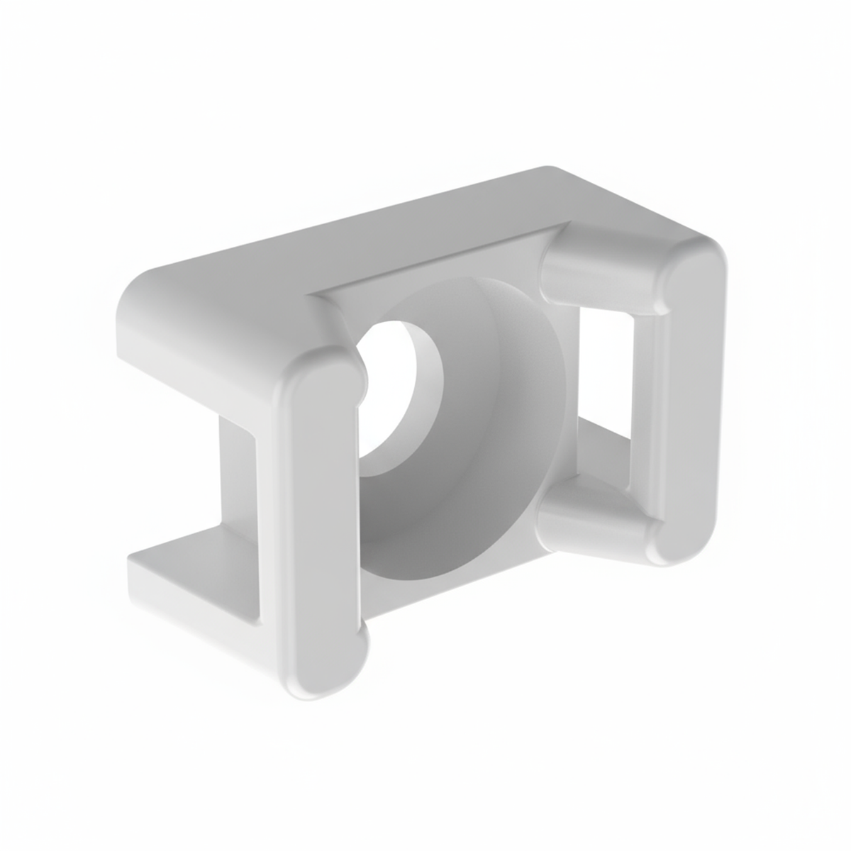 Panduit TM2R6-C Cable Tie Mount, Natural, PA 6.6, 0.63x0.43", #6 Rivet, PK100