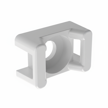 Panduit TM2R6-C Cable Tie Mount, Natural, PA 6.6, 0.63x0.43", #6 Rivet, PK100