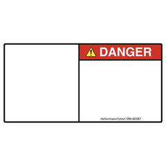 HellermannTyton 596-00389 Pre-Printed Header Label, DANGER, Blank Symbol Panel, 2.75