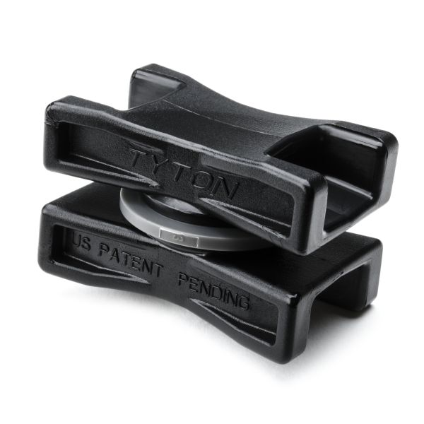 HellermannTyton DSWS50HSH1 Dual Swivel Saddle Spacer for T50-T250, Bundle Diameter 0.625 - 6", Black, PA66HS, 500/pkg