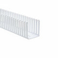 HellermannTyton 184-15303 High Density Slotted Wall Wiring Duct, 1.5" X 3", Non-Adhesive, PVC, White, 30ft/Box