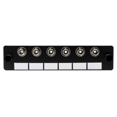 HellermannTyton FAP6MMST Fiber Adapter Panel Preloaded with 6 ST MM, 1/pkg