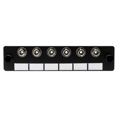 HellermannTyton FAP6MMST Fiber Adapter Panel Preloaded with 6 ST MM, 1/pkg