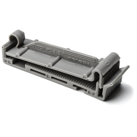 HellermannTyton FC2.2H4 Flat Ribbon Clamp, 2.2" Max Cable Width, 0.156" Hole Dia, PA66, Gray, 500/pkg
