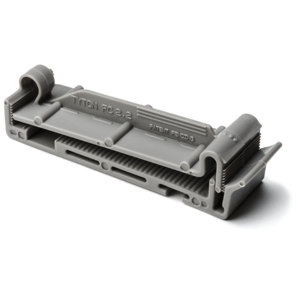 HellermannTyton FC2.2K2 Flat Ribbon Clamp, 2.2" Max Cable Width, 0.156" Hole Dia, PA66, Gray, 50/pkg