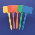 3" 50lb Orange Nylon Cable Tie Blank Flag Identification Tag w/ 1-7/8" X 1-1/8" Flag. 100/Bag