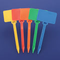 6" 50lb Red Nylon Cable Tie Blank Flag Identification Tag w/ 1-7/8" X 1-1/8" Flag. 100/Bag