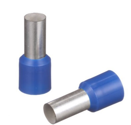 Panduit Polypropylene insulated single wire ferrules, Blue DIN end sleeve, AWG #6, .91 pin length  100/bag