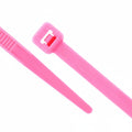 6" 40lb Fluorescent Pink Cable Tie 100/bag