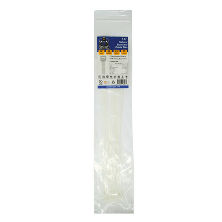 14" 50lb Natural Cable Tie 15/bag