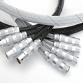 1/4” Black w/ White Tracer Techflex Flexo Halar Braided Sleeving 200ft