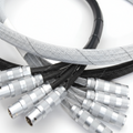 1/2” Black w/ White Tracer Techflex Flexo Halar Braided Sleeving 100ft