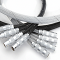 1” Black w/ White Tracer Techflex Flexo Halar Braided Sleeving 65ft