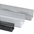HellermannTyton 181-00598 High Density Slotted Wall Wiring Duct, 1" X 1.5", Non-Adhesive, PVC, Black, 120ft/Carton