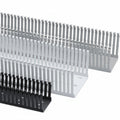 HellermannTyton 181-00599 High-Density Slotted-Wall Wiring Duct, 1" x 2", Non-Adhesive, PVC, Black, 120 ft/carton