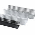 HellermannTyton 181-00690 High-Density Slotted-Wall Wiring Duct, 4" x 5", Non-Adhesive, PVC, Black, 60 ft/carton