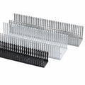 HellermannTyton 181-00692 High-Density Slotted-Wall Wiring Duct, 4" x 5", Non-Adhesive, PVC, Gray, 60 ft/carton