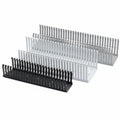 HellermannTyton 181-00600 High Density Slotted Wall Wiring Duct, 1" X 3", Non-Adhesive, PVC, Black, 120ft/Carton