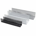 HellermannTyton 181-00615 High Density Slotted Wall Wiring Duct, 3" X 3", Non-Adhesive, PVC, Black, 120ft/Carton 