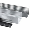 HellermannTyton 181-00616 High Density Slotted Wall Wiring Duct, 3" X 4", Non-Adhesive, PVC, Black, 120ft/Carton