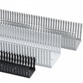 HellermannTyton 181-00663 High Density Slotted Wall Wiring Duct, 4" X 2", Adhesive, PVC, Black, 120ft/Carton
