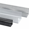 HellermannTyton 181-00618 High Density Slotted Wall Wiring Duct, 4" X 3", Non-Adhesive, PVC, Black, 120ft/Carton