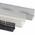 HellermannTyton 181-00666 High Density Slotted Wall Wiring Duct, 4" X 4", Adhesive, PVC, Black, 120ft/Carton