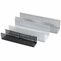 HellermannTyton 181-00619 High Density Slotted Wall Wiring Duct, 4" X 4", Non-Adhesive, PVC, Black, 120ft/Carton