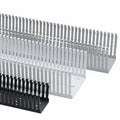 HellermannTyton 181-00668 High Density Slotted Wall Wiring Duct, 4" X 5", Adhesive, PVC, Black, 60ft/Carton