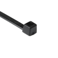 HellermannTyton T50I0UVM4 UV Resistant Cable Tie, 12" Long, UL Rated, 50lb Tensile Strength, PA66UV, Black, 1000/pkg