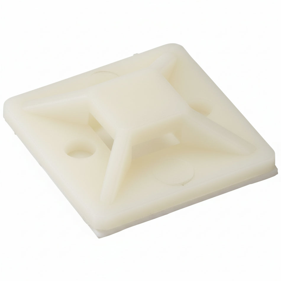 .50" Natural Adhesive Cable Tie Mounts 100/bag Part # CM50-9C