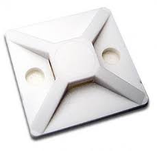 .50" Natural Adhesive Cable Tie Mounts 100/bag Part # CM50-9C