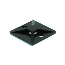 .50" UV Black Adhesive Cable Tie Mounts 100/bag Part # CM50-0C