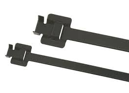 Releasable Black Polyester Coated 316 Stainless Steel Cable Ties