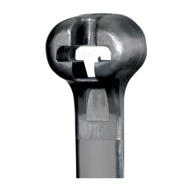 Panduit 8”  120lb UV Black Weather Resistant Dome-Top Barb Ty Cable Ties 250/bag Part # BT2LH-TL0