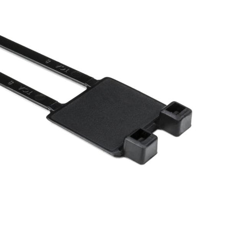 HellermannTyton IT50RD0K2 Identification Tie, 8" Long, 50lb Tensile Strength, PA66, Black, 50/pkg