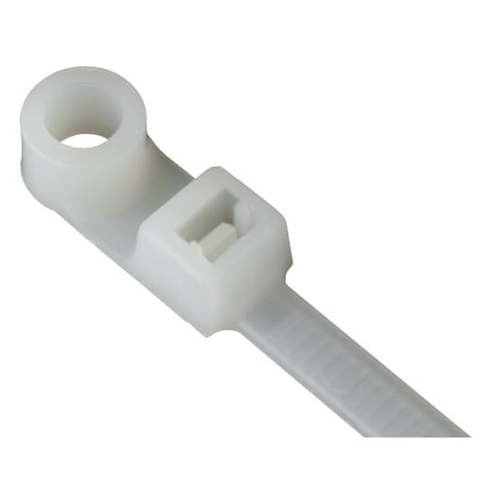 Catamount 11" 50lb Natural Cable Tie w/ #10 Mounting Hole 100/bag