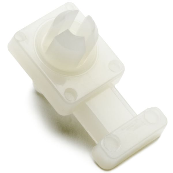HellermannTyton LKCRF19H4 Low Profile Rivet Mount, .938'' x .47'', 0.25'' Hole, Max Pan .134'', T18-T50 Ties, 500/pkg