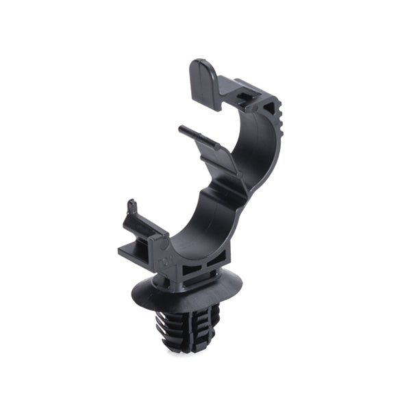HellermannTyton 151-02501 LOC Locking Clamp, 10–14 mm Bundle Dia with FT9X12 Fir Tree, PA66HIRHSUV, Black, 500/pkg