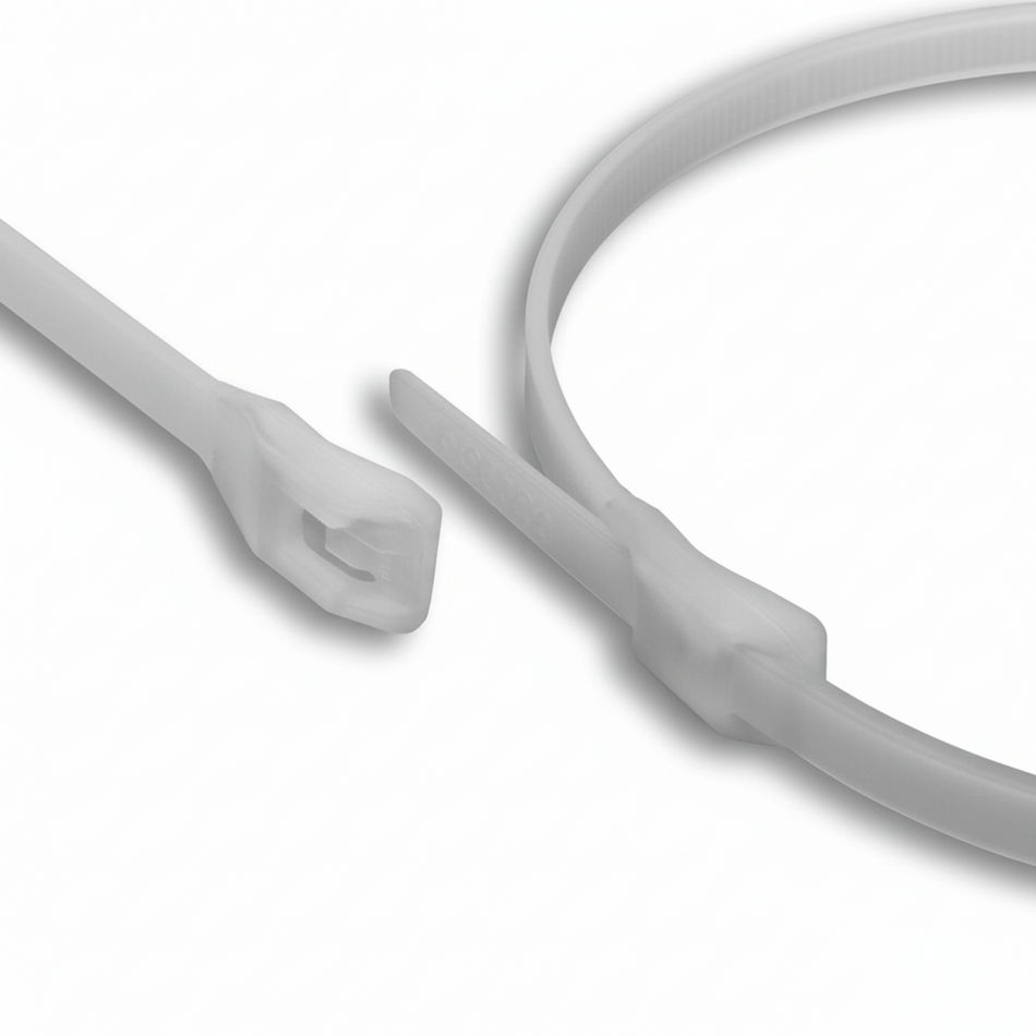 14" 120lb Yellow Low Profile/In-Line Cable Ties 100/bag Part #LP14-120-4C