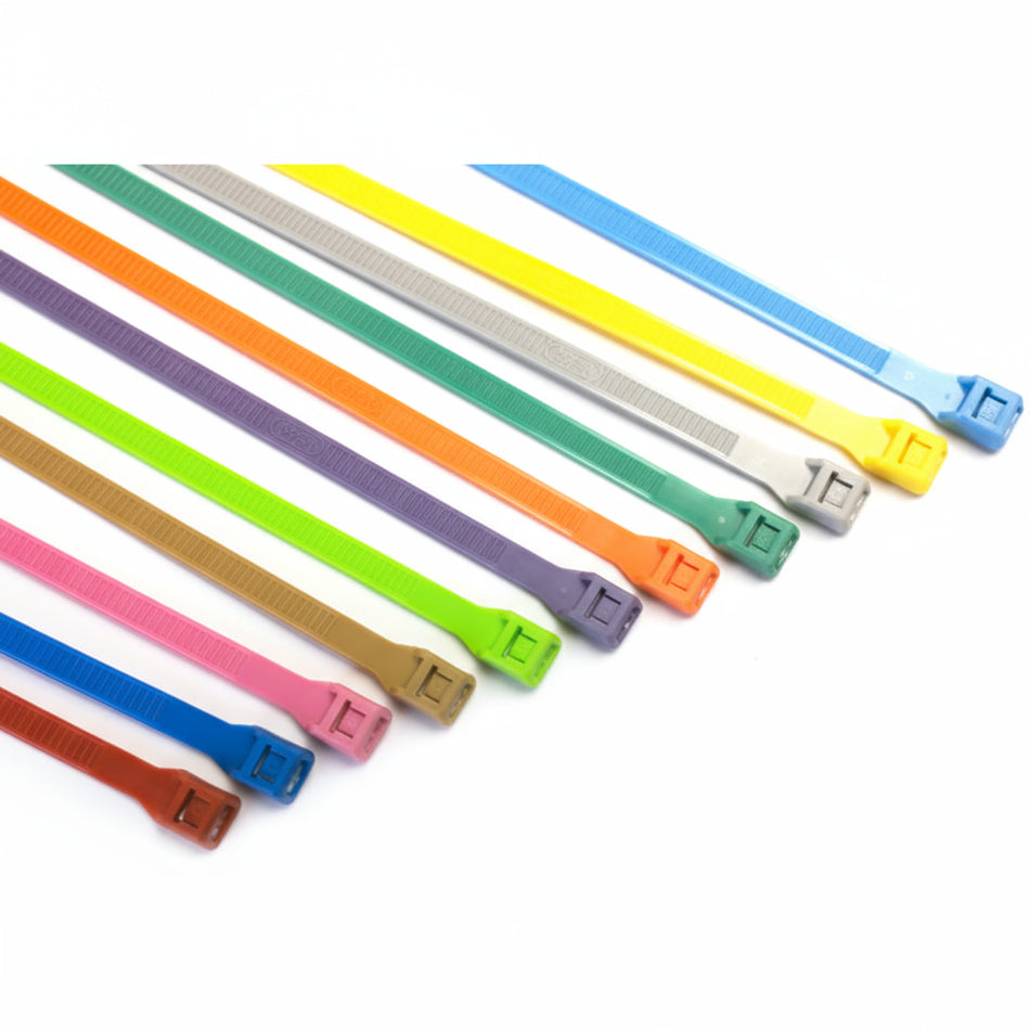 8" 50lb Natural Low Profile/In-Line Cable Ties 100/bag Part #LP8-50-9C