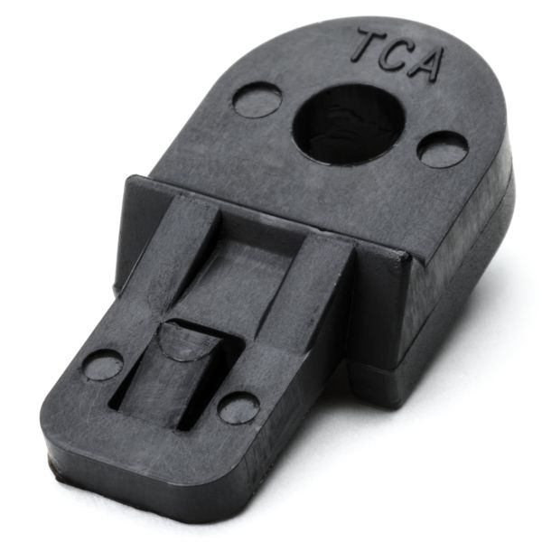 HellermannTyton LTM2500C2 Lashing Tie Mount, .73" x 1.5", .25" Screw, PA66HS, Black, 100/pkg