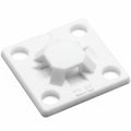 HellermannTyton MB2.510C2 Screw Mount Cable Tie Base, .63" x .63", .10" Max Tie Width, .11" Hole Dia, PA66, White, 100/pkg