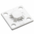 HellermannTyton MB2.510M4 Screw Mount Cable Tie Base, .63" x .63", .10" Max Tie Width, .11" Hole Dia, PA66, White, 1000/pkg