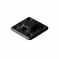 HellermannTyton MB2.5A0C2 Adhesive Cable Tie Mount, .63" x .63", .10" Max Tie Width, .11" Hole Dia, PA66/SR T50, Black, 100/pkg