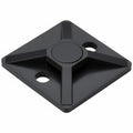 HellermannTyton MB30C2 Screw Mount Cable Tie Base, .75" x .75", .14" Max Tie Width, .12" Hole Dia, PA66, Black, 100/pkg