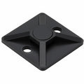 HellermannTyton MB30M4 Screw Mount Cable Tie Base, .75" x .75", .14" Max Tie Width, .12" Hole Dia, PA66, Black, 1000/pkg